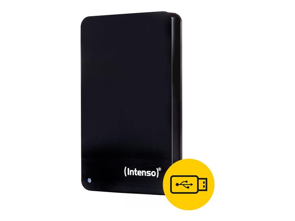 Intenso Bonuspack - Harddisk - 1 Tb - Ekstern (Bærbar) - 2.5" - Usb 3.2 Gen 1 - 5400 Rpm - Buffer: 8 Mb - Sort - Med 64 Gb Usb Flash-Drev
