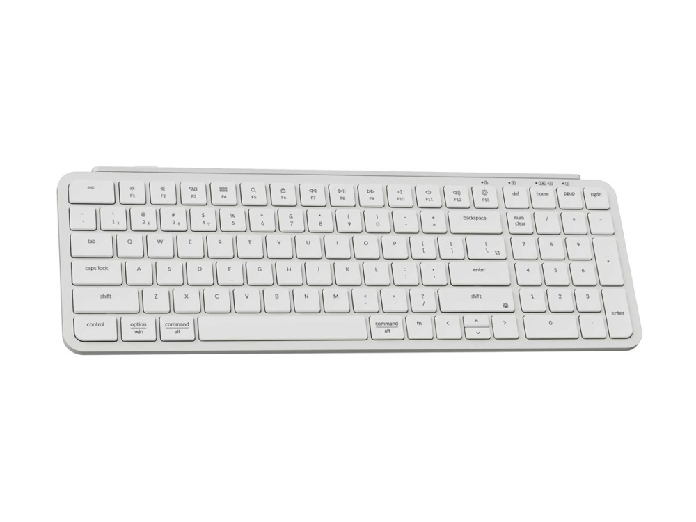 Keychron B2 Pro - Tastatur - Ultra-Slank - 96% - Trådløs - 2.4 Ghz, Bluetooth 5.2, Usb - Elfenbenshvid