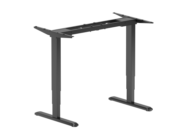 Equip Ergo Elektrisches Steh-Sitz-Schreibtischgestell, Schwarz, 125 Kg, Elektro, 2 Bein(E), Aluminium, Kunststoff, Stahl, Schwarz, 110 Cm