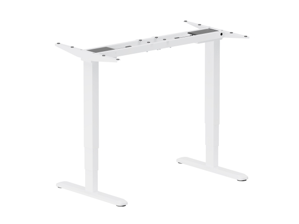Equip Ergo Elektrisches Steh-Sitz-Schreibtischgestell, Weiß, 125 Kg, Elektro, 2 Bein(E), Aluminium, Kunststoff, Stahl, Weiß, 110 Cm
