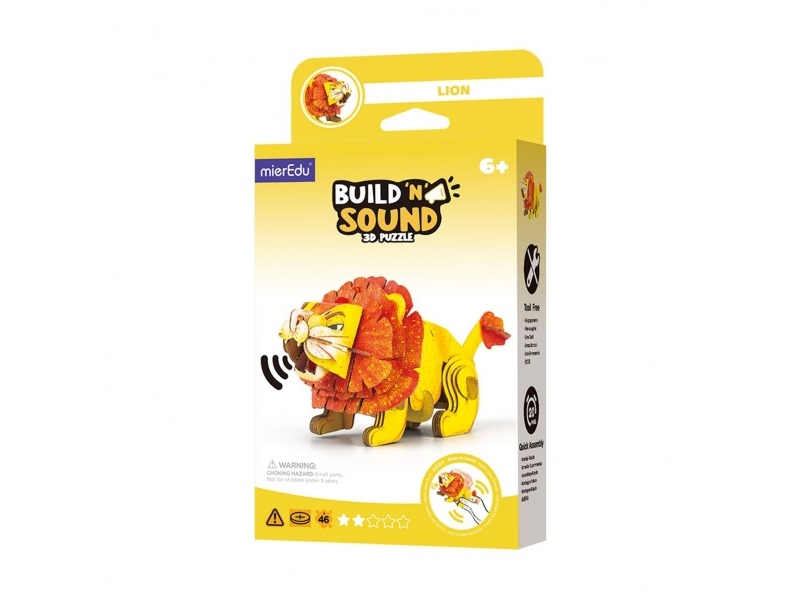 Cartonic Puzzle 3D Bauen Und Zuhören, Lew