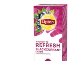Lipton Svart aromatisert te Refresh Svart solbær 25 poser