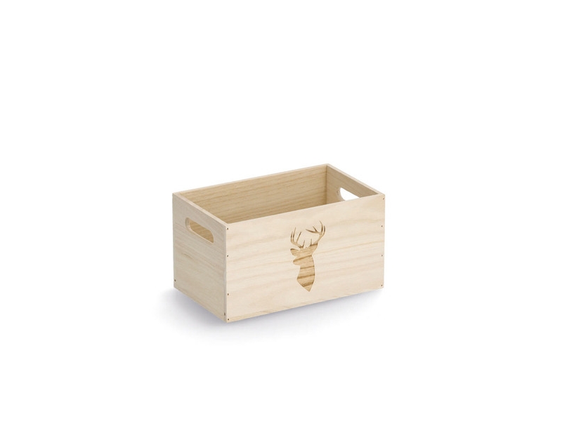 Zeller Hirsch förvaringslåda natur 25,0 x 15,0 x 14,0 cm (15220) | Arkivering - Arkiv box/mappar - Övriga arkiv lådor | GameStuff