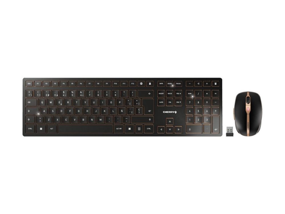 Cherry Tastatur + Maus Jd-9100Es-2 Schwarz Qwerty (Spanisch)