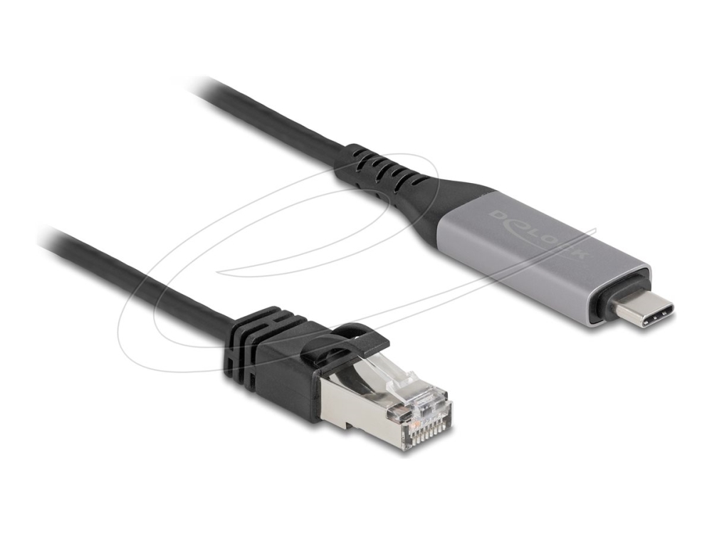 Delock Usb Lan Kabel Usb Type-C Zu Rj45 Gigabit Ethernet 1 M, 1 M, Cat6, Usb Typ-C, Rj-45, Schwarz, Anthrazit