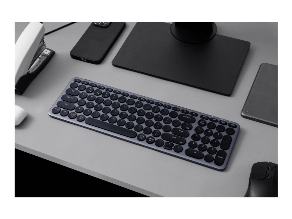Keychron B4 Pro - Tastatur - Ultra-Slank - 96% - Trådløs - 2.4 Ghz, Usb-C, Bluetooth 5.2 - Space Grey