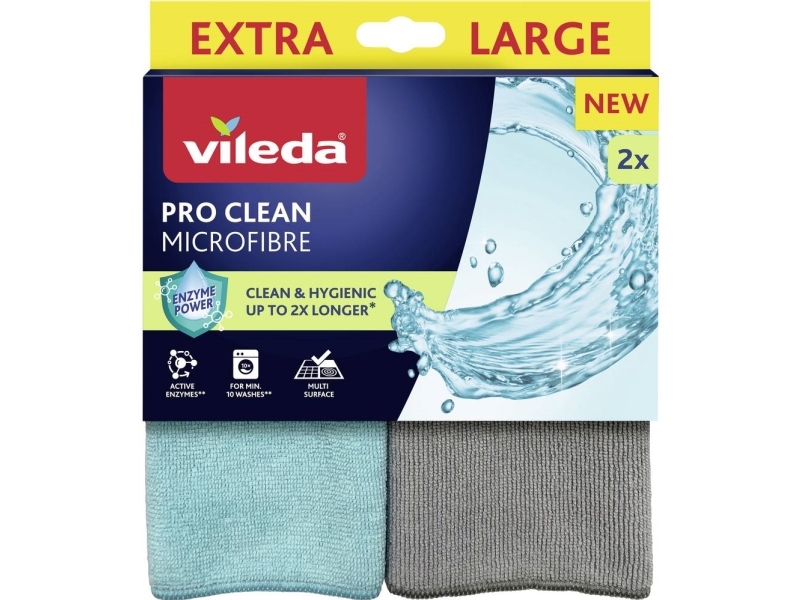 Vileda Pro Clean mikrofiber, 2 st. | Rengöring - Trasor och liknande - Trasor | GameStuff