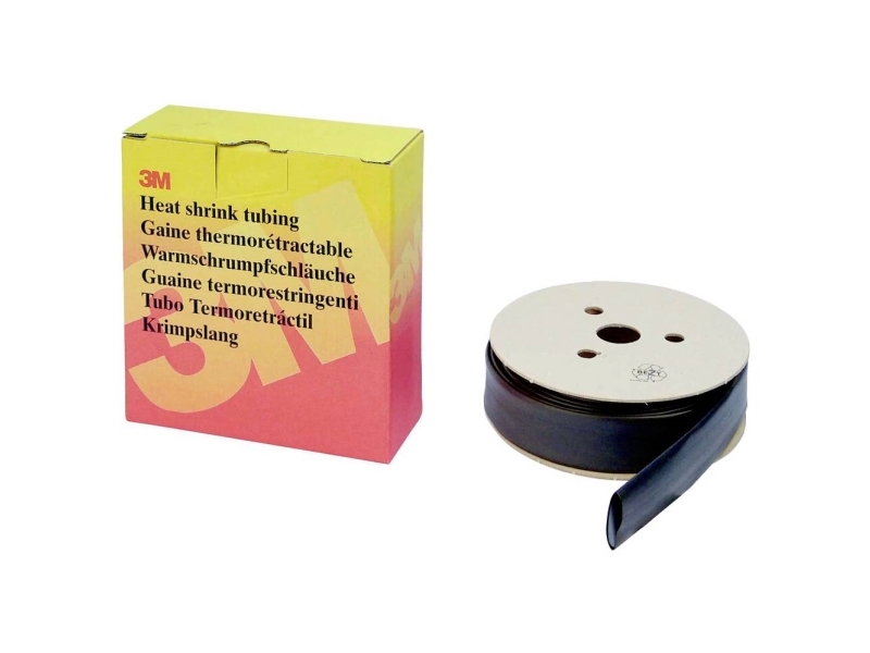 3MTM HSR varmekrymp slange 12,7/6,4 mm, sort, Dispenseræske 6 m