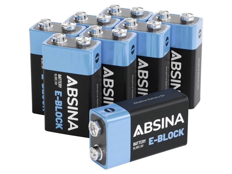 Absina 9 V-blokbatteri Alkali-mangan 580 mAh 9 V 8 stk