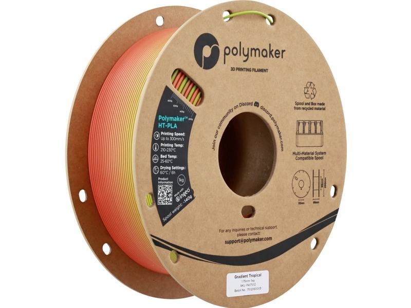 Polymaker Ht-Pla Gradient 1.75Mm 1Kg - Gradient Tropical