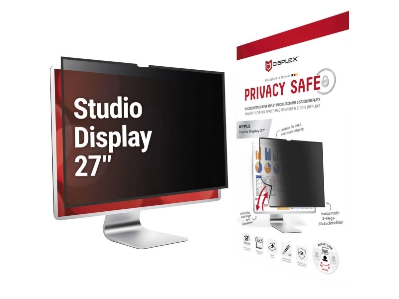 Displex Privacy Safe Magnetischer 2-Wege Blickschutzfilter Für Apple Studio Display 27", 68,6 Cm (27"), Monitor, Rahmenloser Blickschutzfilter, 3H, G