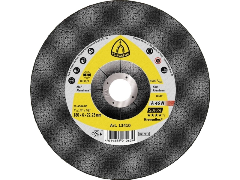 Klingspor A 46 N 13410 Skrubskive forkrøppet 180 mm 22.23 mm 10 stk