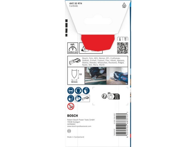 Bosch Zubehör 2608902066 - Carbide-Riff Multitool-Sägeblätter - 1 Stk