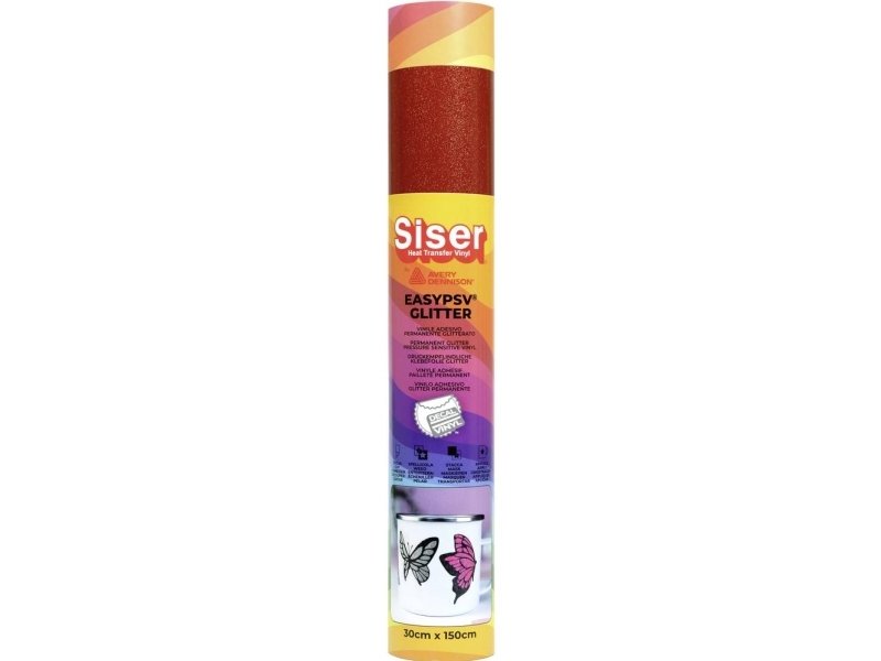 Siser Selbstklebende Glitzerfolie Ziegelrot