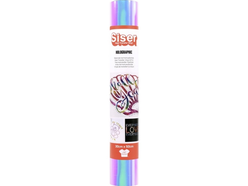 Siser Holografische Rolle Skærebredde 30 cm Rainbow, Perle