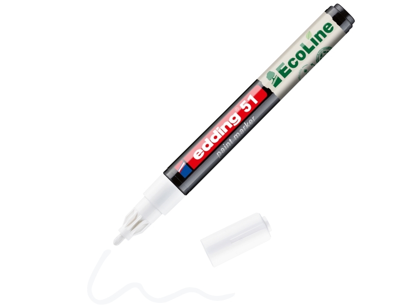 Edding 51 Ecoline, Hvid, Hvid, 1 Mm, 2 Mm, 12 Mm, 132 Mm