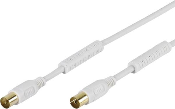 Vivanco 100 Db Tv-/Radio-Antennenkabel - Weiss, 3 M, Koaxial, Koaxial, Weiß