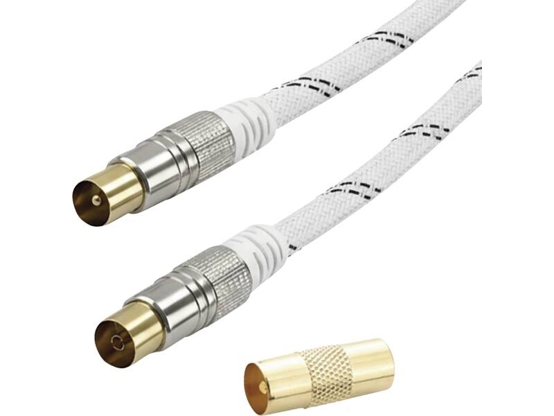 Vivanco Hq 120 Db Antennenkabel - Weiss, 3 M, Koaxial, Koaxial