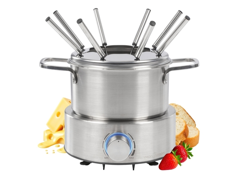 ProfiCook PC-FD 1288, 8 personer, 1,2 l, Rostfritt stål, Rund, Rostfritt stål, 800 W | Köksapparater - Köksutrustning - Raclette | GameStuff