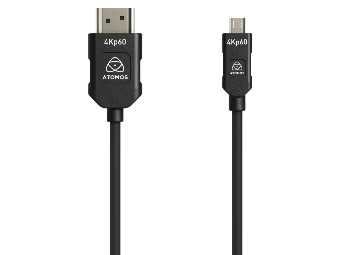 Atomos Atom4k60c7, 0,45 M, Hdmi Typ A (Standard), Hdmi Typ D (Micro), Schwarz