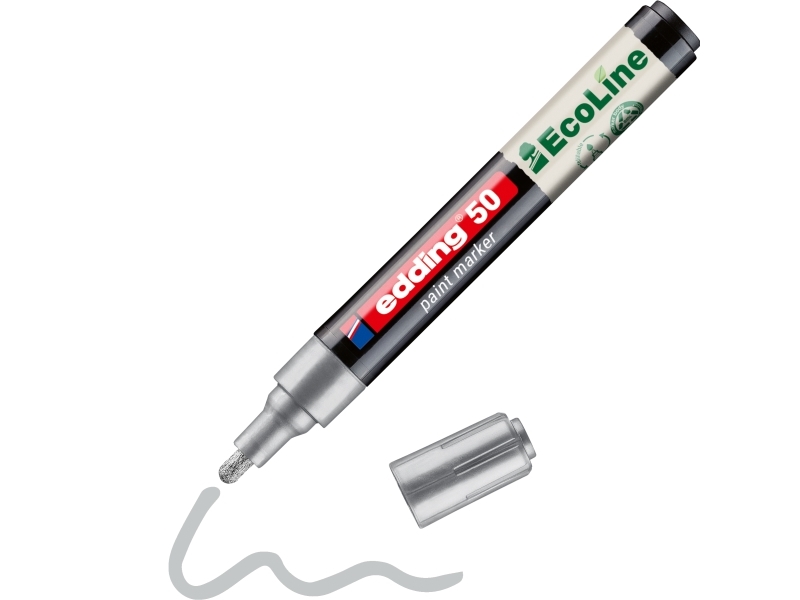 Edding 50 Ecoline, Silber, Silber, 2 Mm, 4 Mm, 15 Mm, 140 Mm