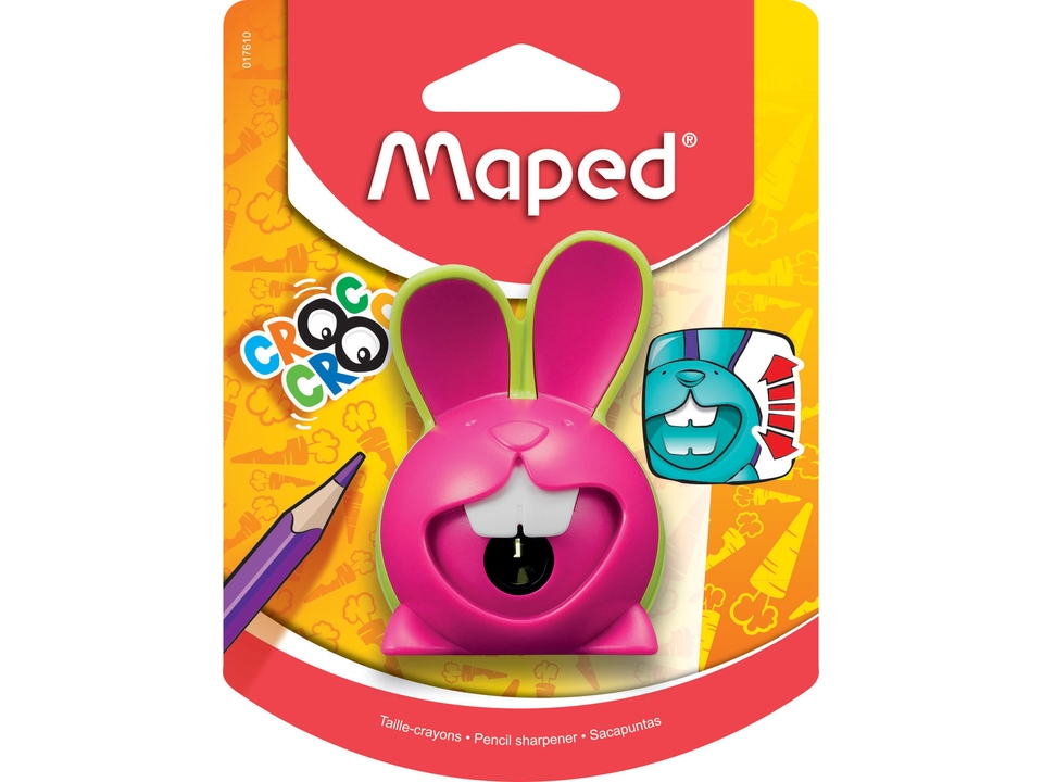 Maped 017691, Manuel blyantspidser, Lyserød, 3 År, 8 mm, 1 stk