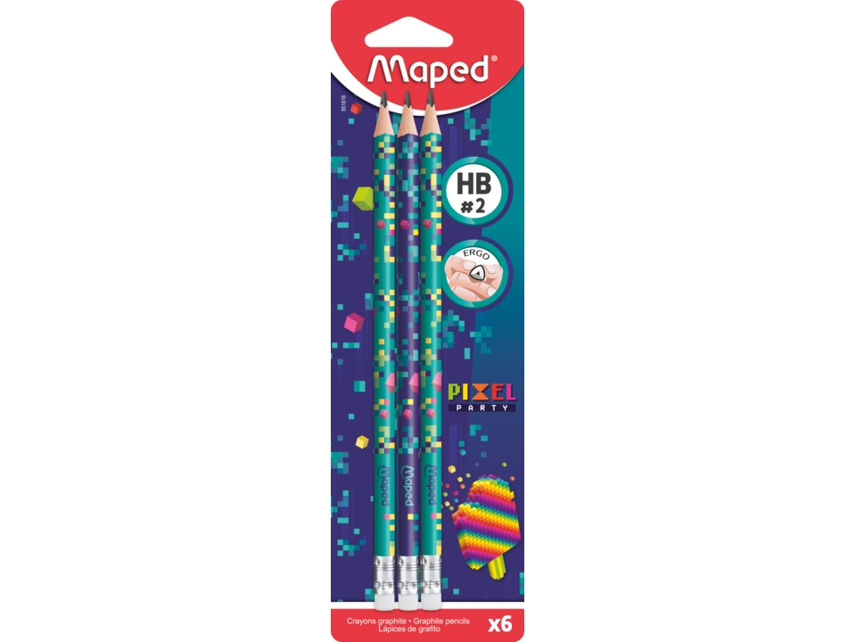 Maped 851816, HB, Blå, Blister, 6 stk