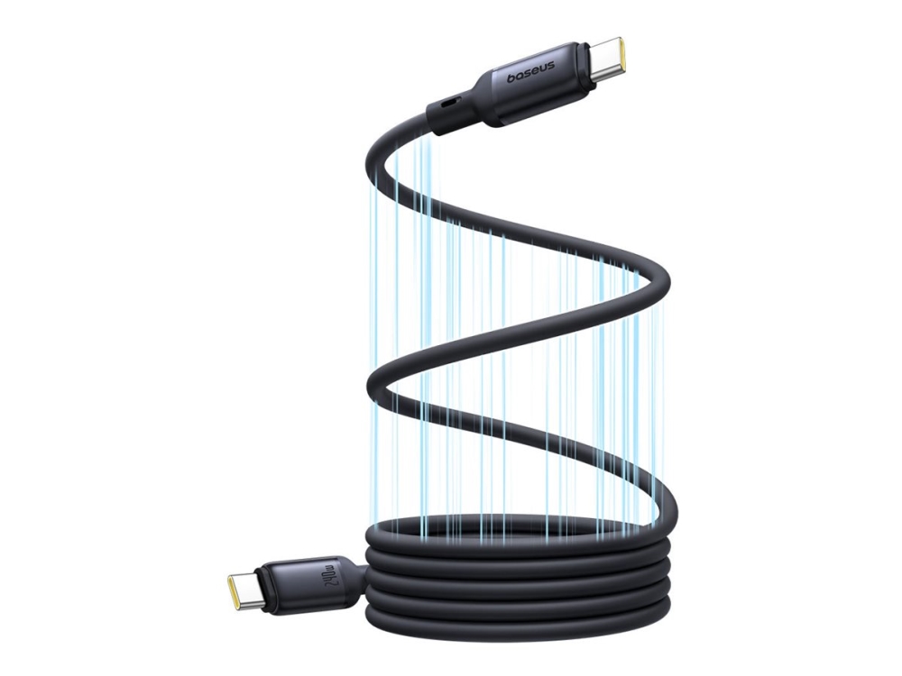 Baseus Picogo - Usb-Kabel - Usb-C (Han) Til Usb-C (Han) - 1 M - Fast Power Charging (240W), Magnetisk - Sort