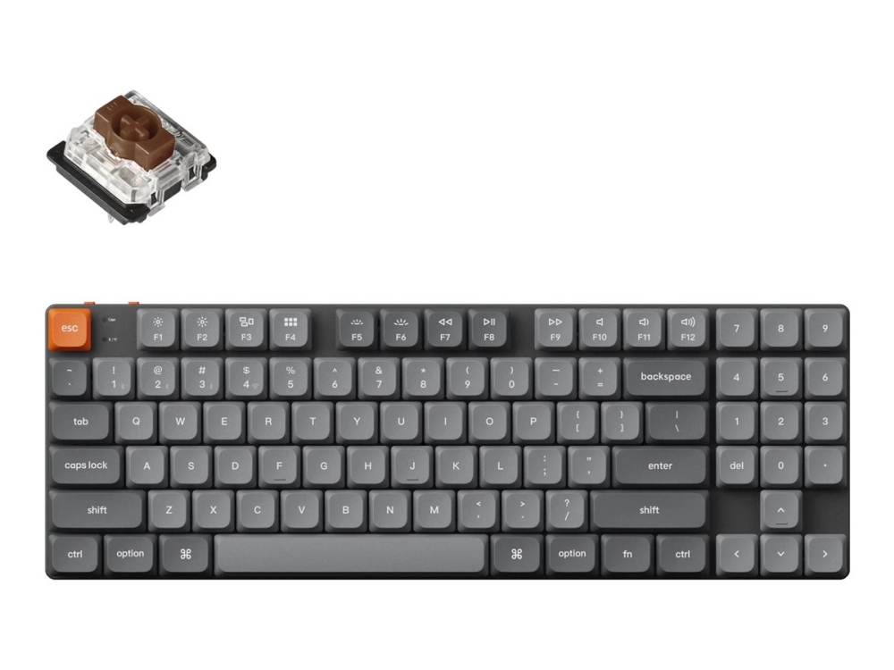 Keychron K13 Max - Tastatur - Qmk/Via, Brugerdefineret Mekanisk - 80% - Tkl - Bagbelyst - Trådløs - Usb, Bluetooth 5.1 - Tastkontakt: Gateron Low Pro