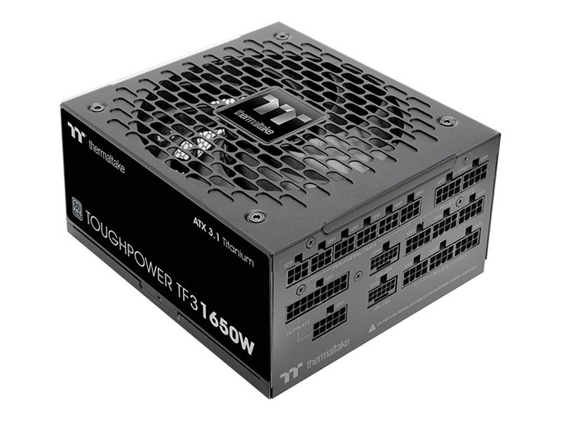 Thermaltake Toughpower Tf3 1650W - Strømforsyning (Intern) - Atx12v 3.1/ Eps12v - 80 Plus Titanium - Ac 100-240 V - 1650 Watt - Aktiv Pfc - Sort