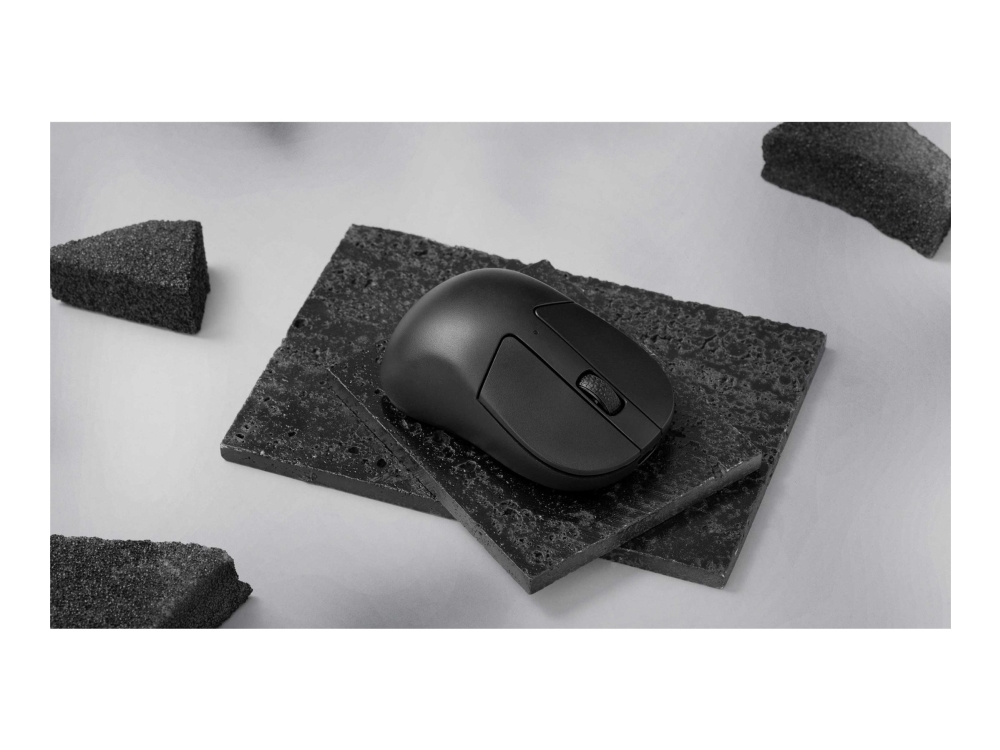 Keychron M4 - Mus - Ergonomisk - Optisk - 5 Knapper - Trådløs, Kablet - 2.4 Ghz, Bluetooth 5.3, Usb-C - Sort