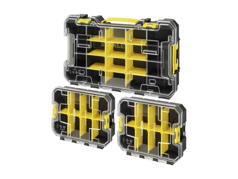 Stanley Organizer Set Pro-Stack Organizer Set (Black/Transparent, 3-Piece)