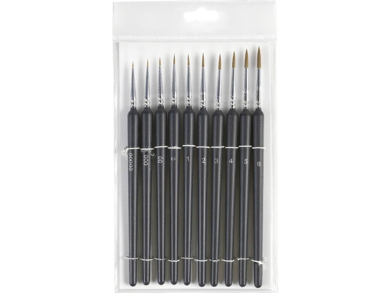 LOKLiK iPaint miniatyrpenselsats 10 st HH-YLBS-0002-US-L (precision nylon) | Färg & Tillbehör - Borstar - Penselsats | GameStuff