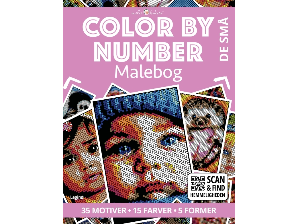 Färgläggningsbok: Color by number - De små | Malie Kokoro | Kieli: Tanska