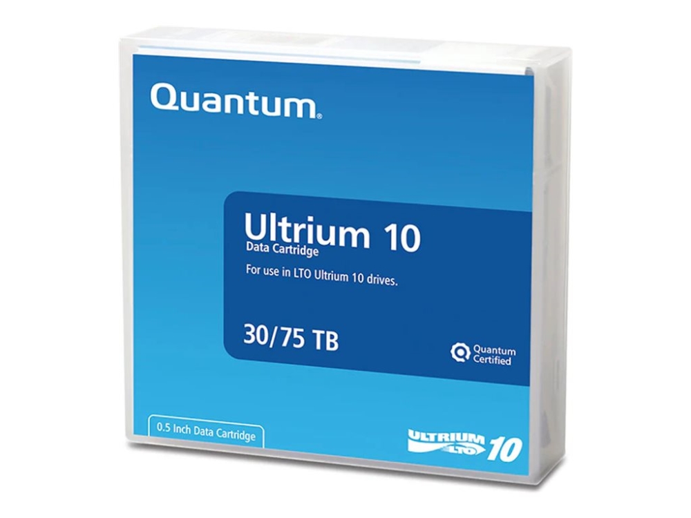 Quantum - LTO Ultrium WORM 10 - 30 TB / 75 TB - merkitty viivakooditarralla - musta