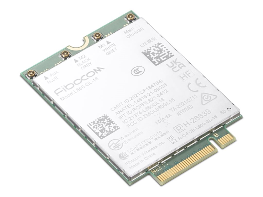 Fibocom L860-GL-16 - Trådløs mobilmodem - 4G LTE - M.2 Card - for ThinkPad L13 Gen 3  L13 Yoga Gen 3  L15 Gen 3  P16 Gen 1  T14s Gen 3  X13 Gen 3