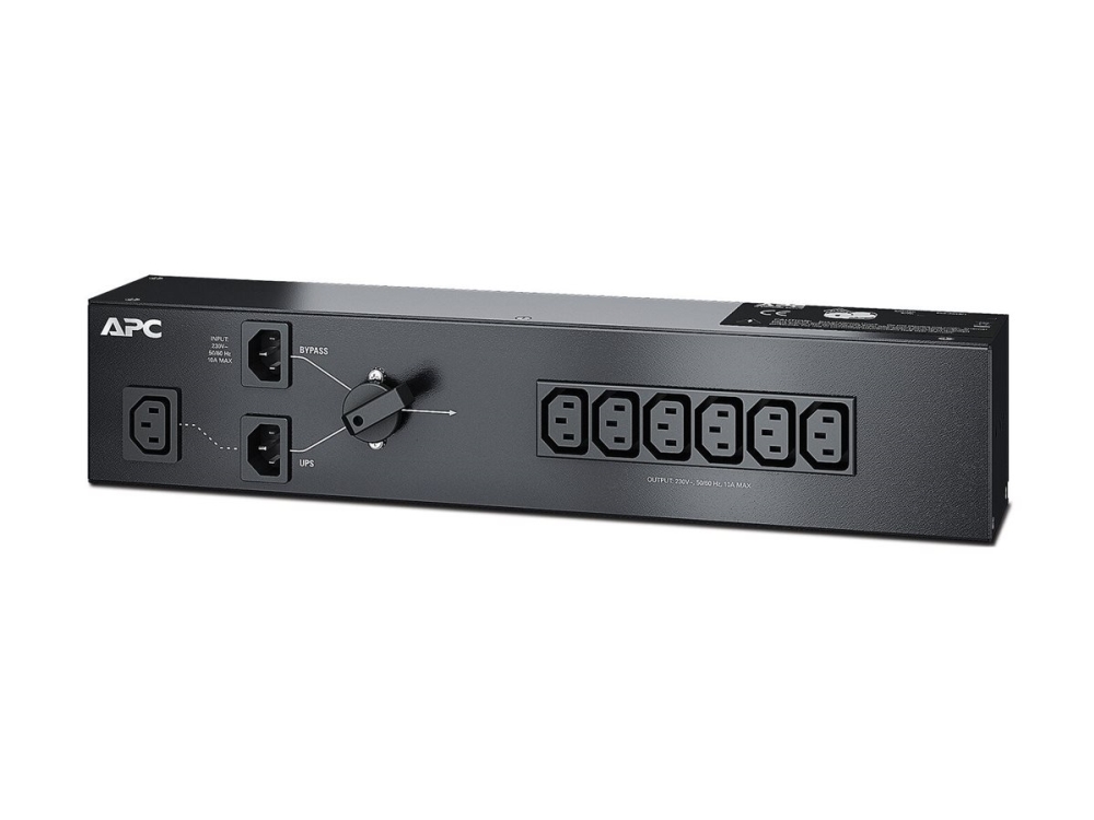 Apc Service Bypass Panel - Strømfordelingsenhed (Rackversion) - Ac 230 V - 1500 Va - Input: Iec 60320 C14 - Output-Stikforbindelser: 7 - 2U - Sort -