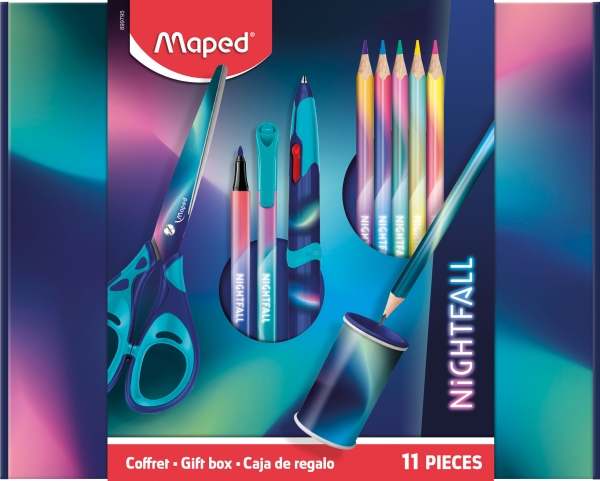 Kartoitettu papierniczy Nightfall 11 el. MAPED