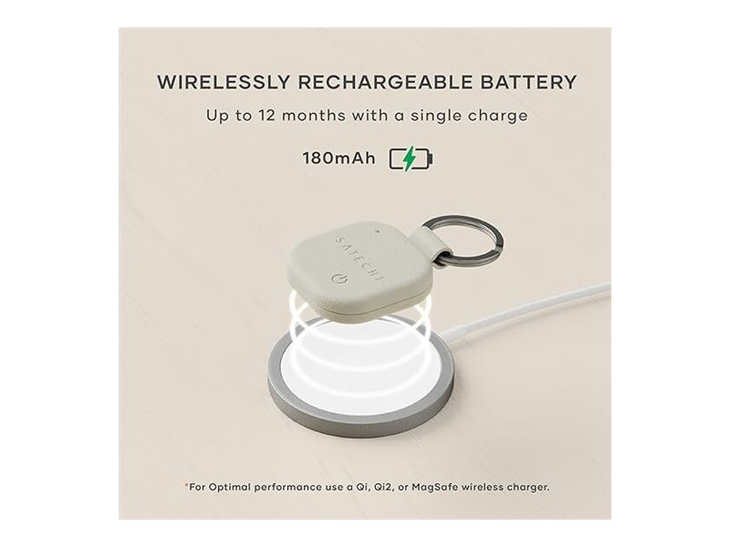 Satechi FindAll - Bluetooth-tagg med antiförlust - vegan leather, with built-in Apple Find My technology for easy tracking - sand | Tele & GPS - Mobil tillbehör - Övriga tillbehör | GameStuff