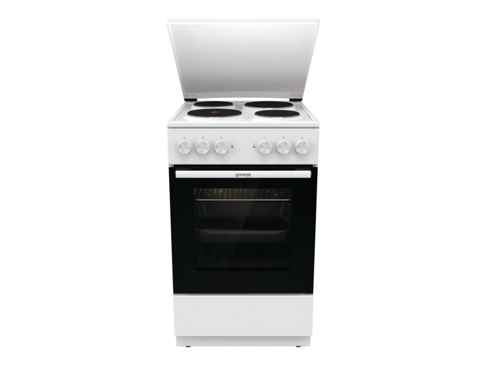 Gorenje G400 GE5A23WH - Spis - fristående - bredd: 50 cm - djup: 59.4 cm - höjd: 85 cm - med självrengöring - vit | Vitvaror - Spisar - Glaskeramikspisar | GameStuff