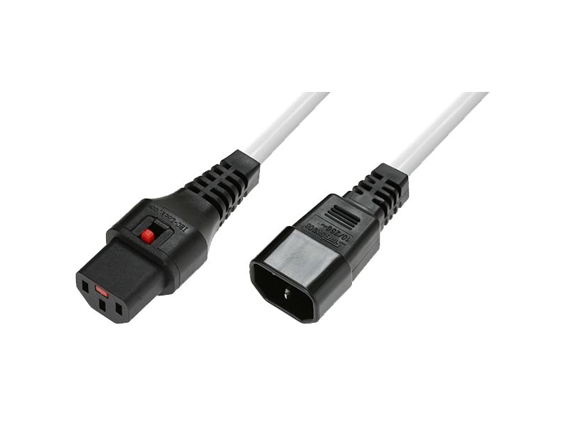 Microconnect Mc-C13c14lock-1Mw, 1 M, C13-Koppler, C14-Koppler, 230 V, 10 A