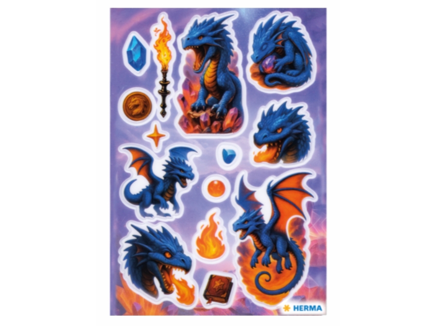 HERMA Sticker MAGIC Dragon Transpuffy