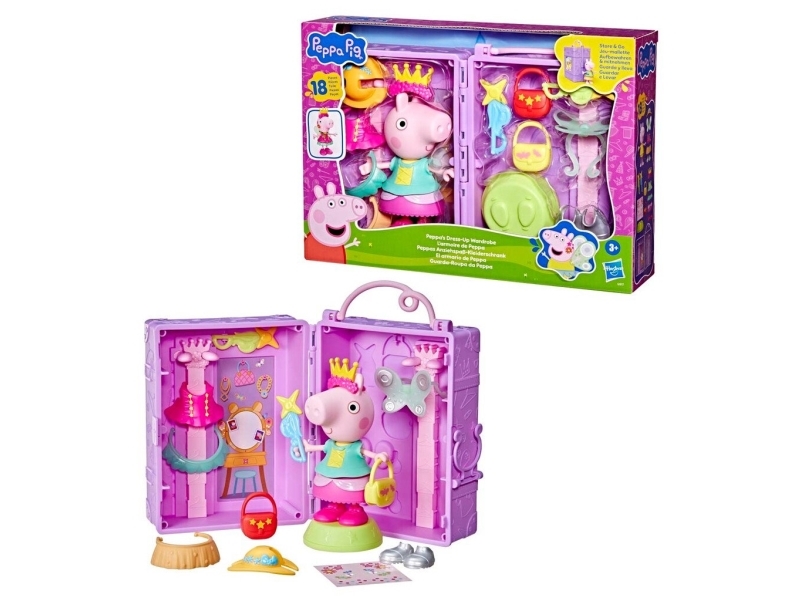 Peppa Pig Dress Up garderobe & Peppa 15 cm