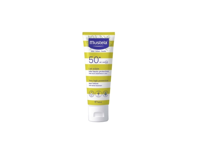 Mustela, Very High Protection, Water-Resistant, Sunscreen Lotion, SPF 50+, 40 ml | Hudvård - Solprodukter - Kroppsvård - Solkräm | GameStuff
