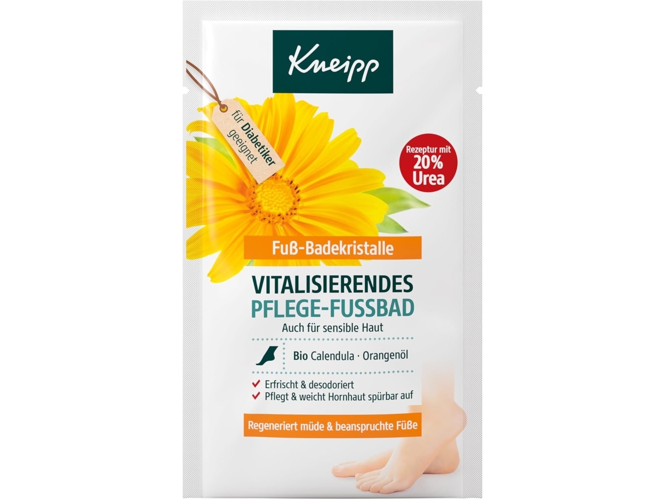 Kneipp, Foot Care, Calendula Flower, Relaxing, Bath Salt, 40 g
