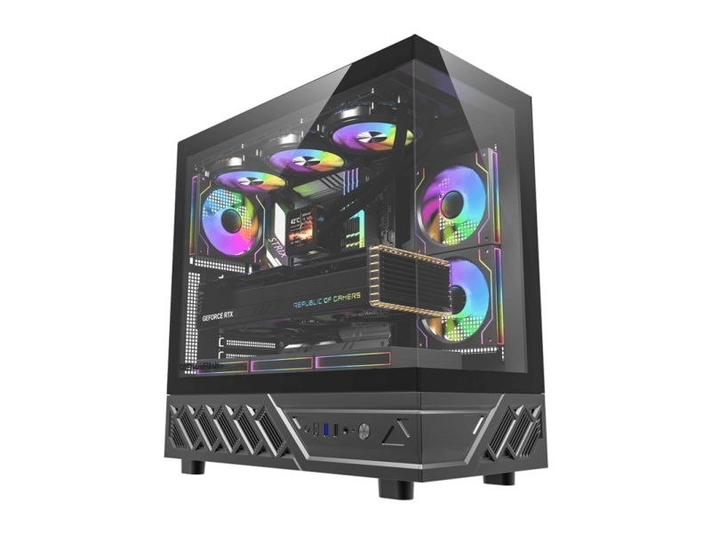 Darkflash Ds950 Pc-Gehäuse (Schwarz) + 6 Lüfter