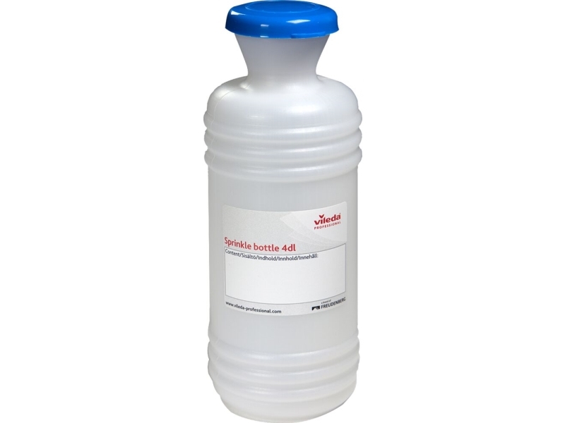 Stænkflaske, Vileda, 0,5 l, klar, plast, med låg