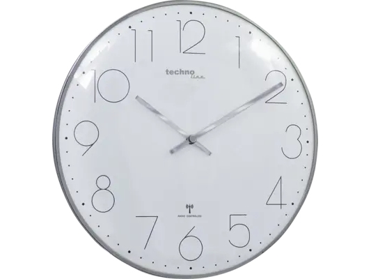 Technoline WT 8235, Væg, Radiostyret ur, Rund, Krom, Analog, 25 mm