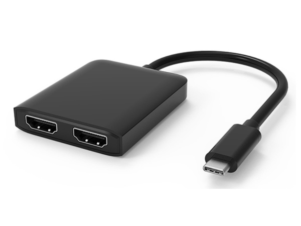 Techly Iadap Usbc-Hdmi2t4k, 0.15 M, Usb Type-C, 2 X Hdmi, Male, Female, Straight