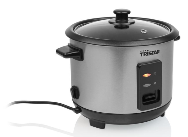 Tristar RK-6146, Sort, Sølv, 1 L, Knapper, 0,8 m, Rustfrit stål, Glas